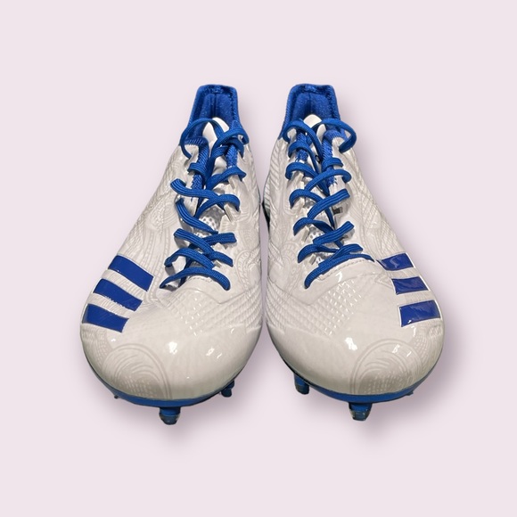 Adidas Men’s Adizero 5 Star 5.0 Football Cleats White / Blue - Picture 3 of 7